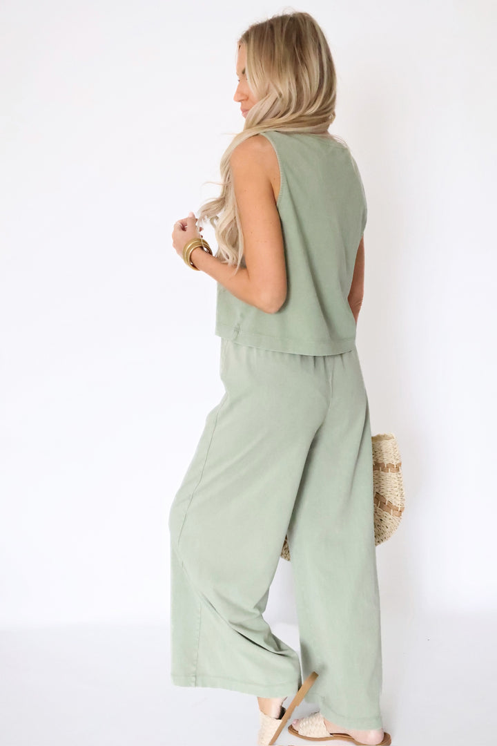Scout Jersey Flare Pant - Avocado(final sale)