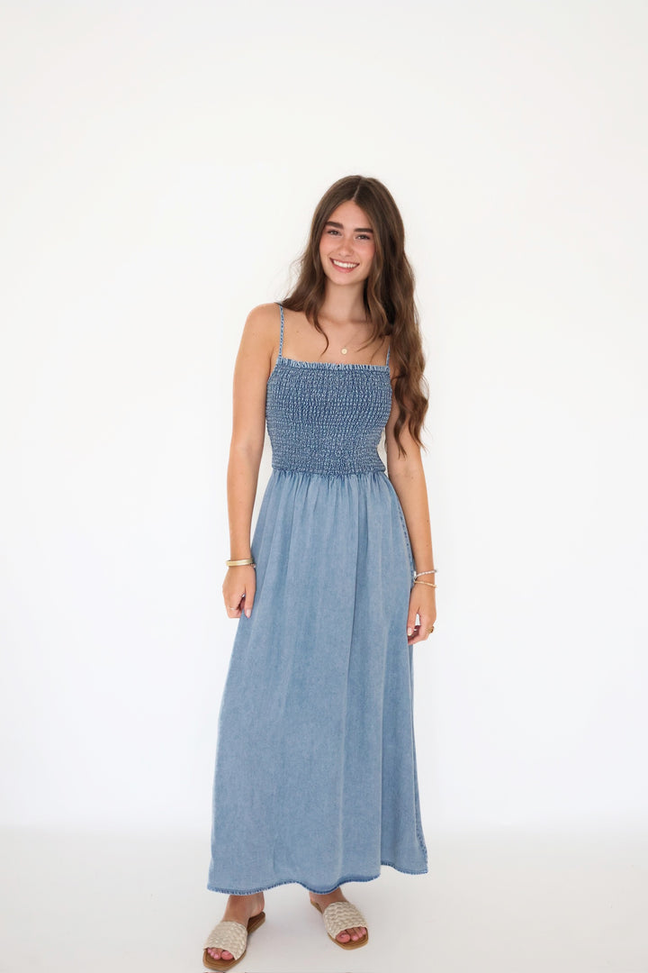 Bayside Chambray Midi Dress