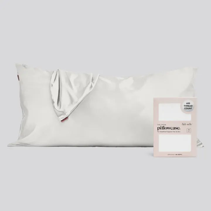 King Satin Pillow Case - Ivory