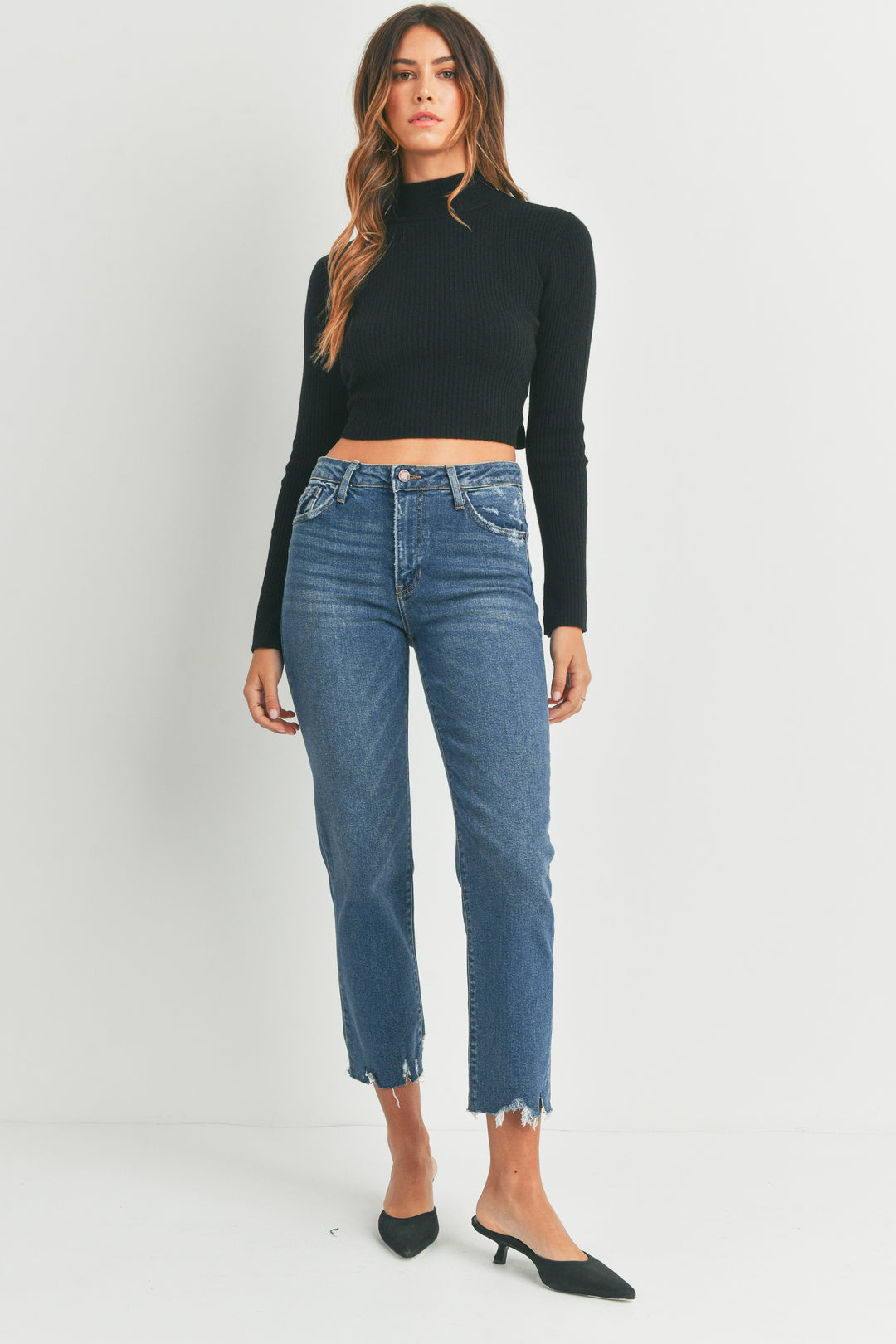 Janie Vintage Straight- Dark Denim