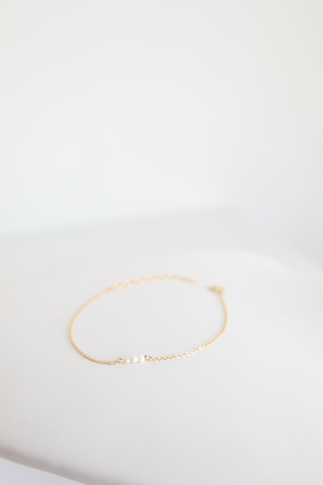 Three Pearl Bracelet- Gold Filled
