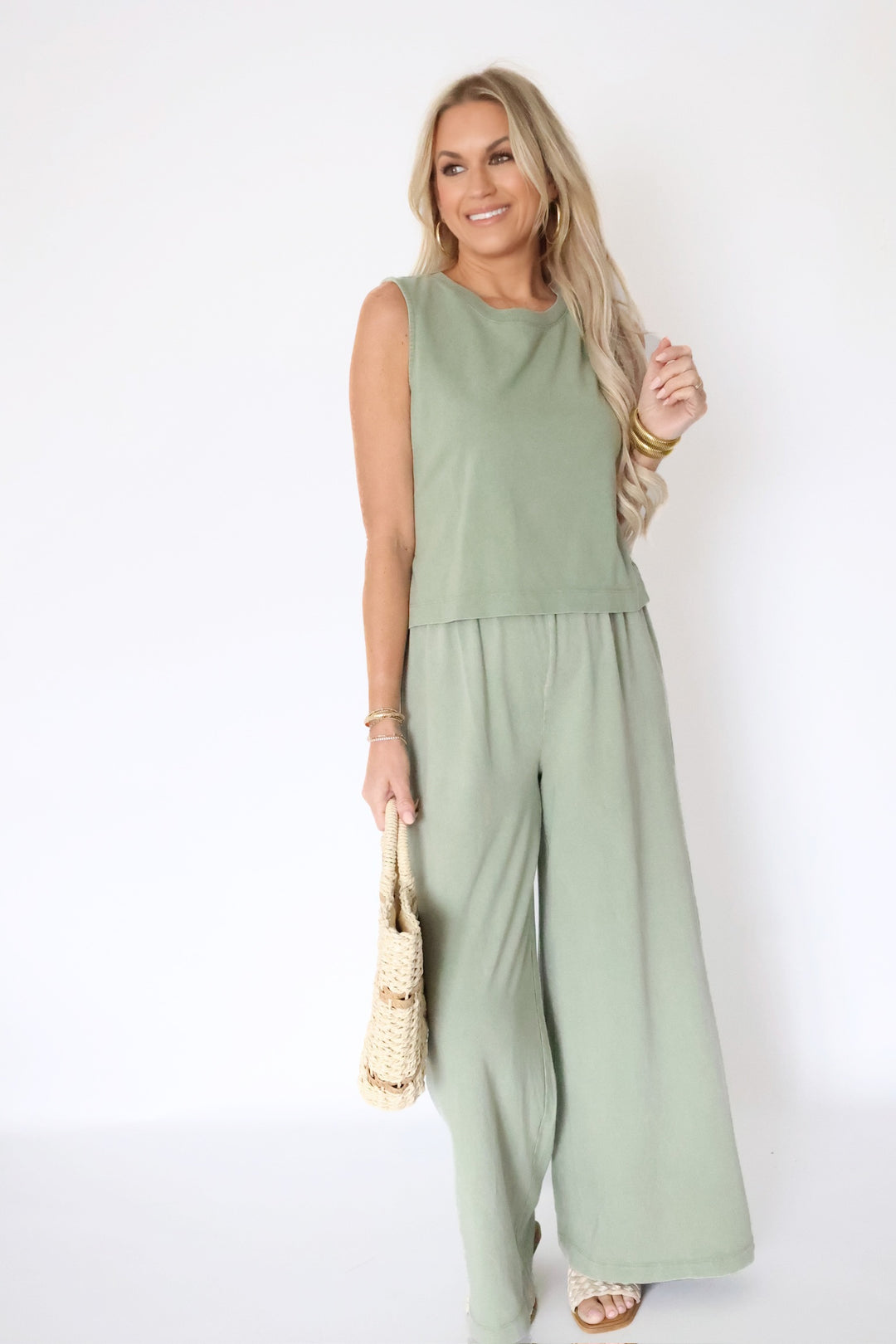 Scout Jersey Flare Pant - Avocado(final sale)