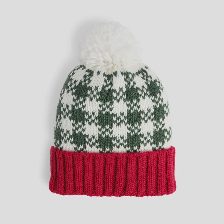 Holly Houndstooth Hat