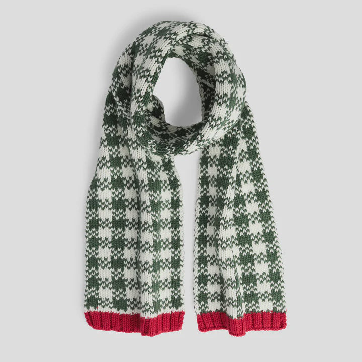 Holly Houndstooth Scarf