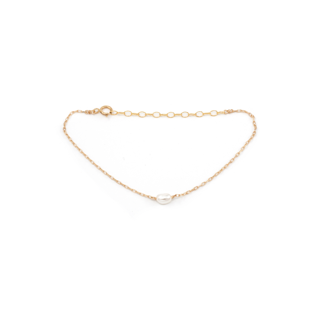 Poppy Pearl Bracelet- Gold Filled