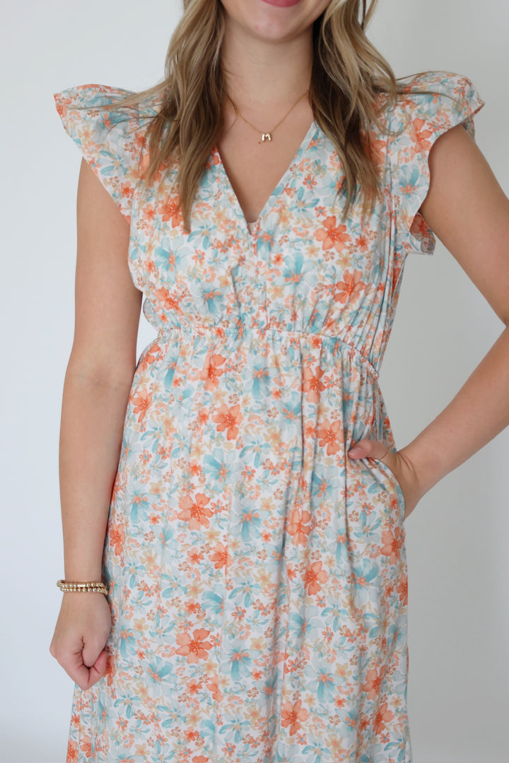 Water Color Midi Dress (FINAL SALE)