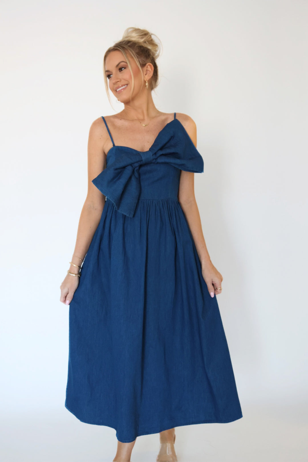 Miss Americana Bow Midi Dress (FINAL SALE)