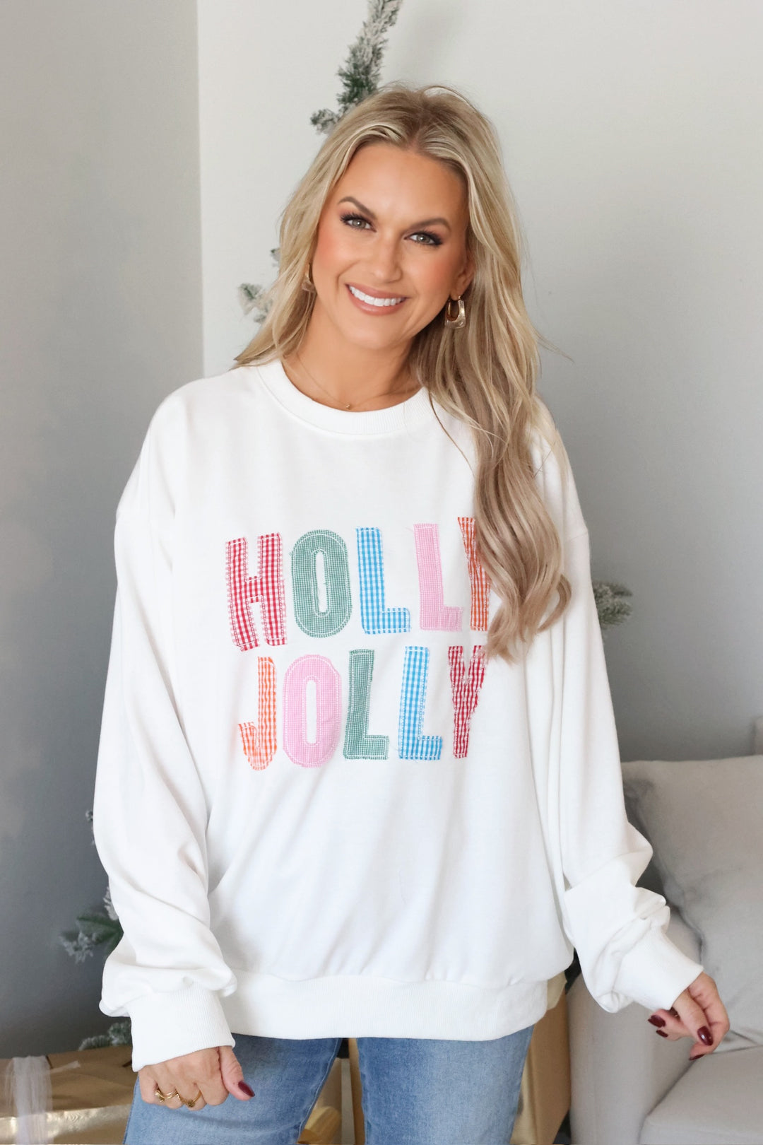 Holly Jolly Patch Sweatshirt