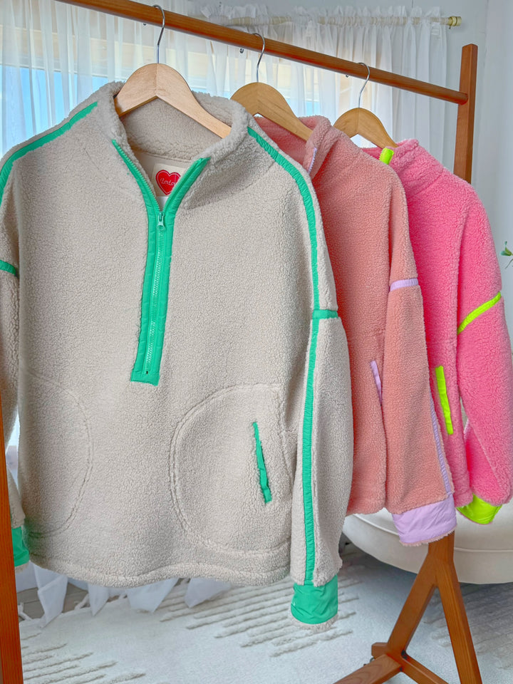 Bridges Pullover- Oatmeal/Green