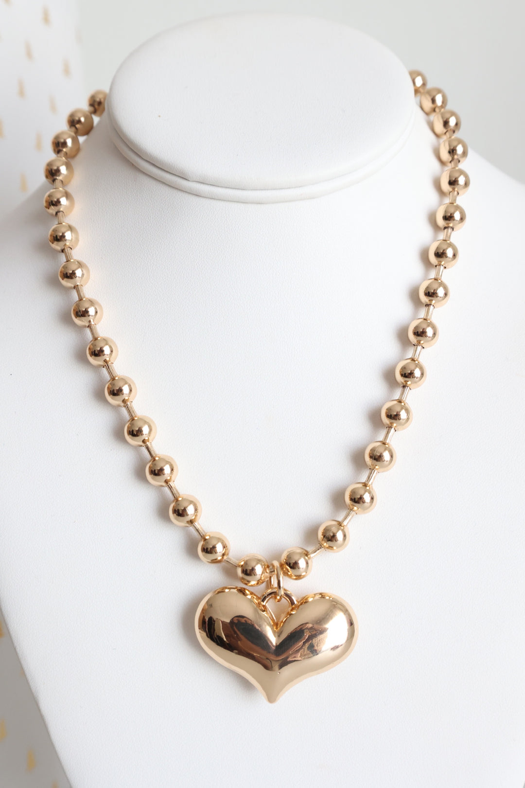 All Love Puffy Heart Necklace