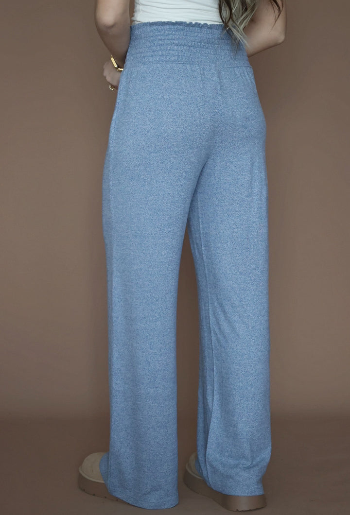 Dawn Smocked Pant- Blue Velvet