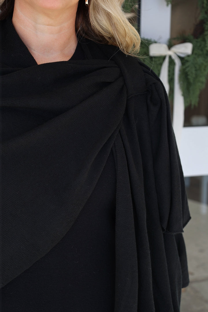 Kiara Pull Thru Wrap- Black