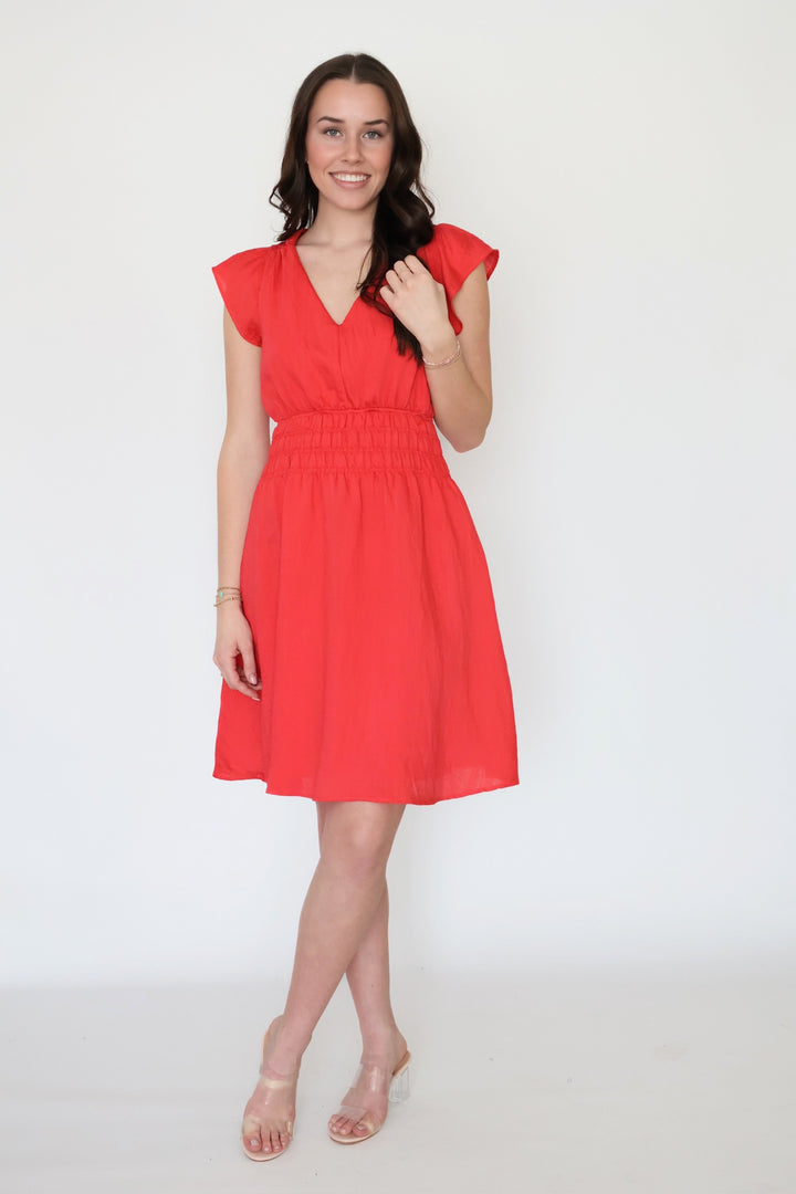Reese Flutter Sleeve Dress (Final Sale)