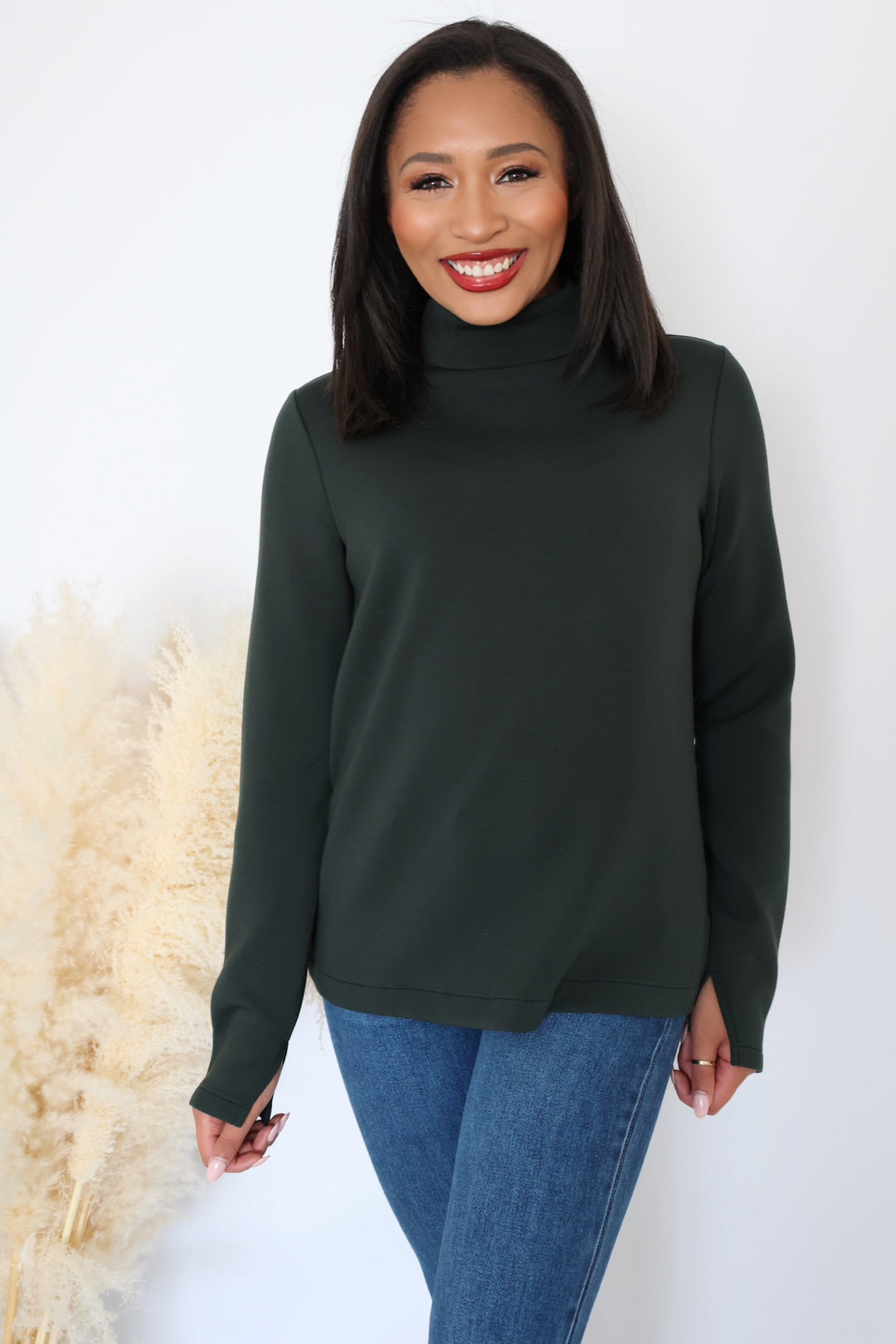 AirEssentials Mock Pullover- Essex Green (FINAL SALE)