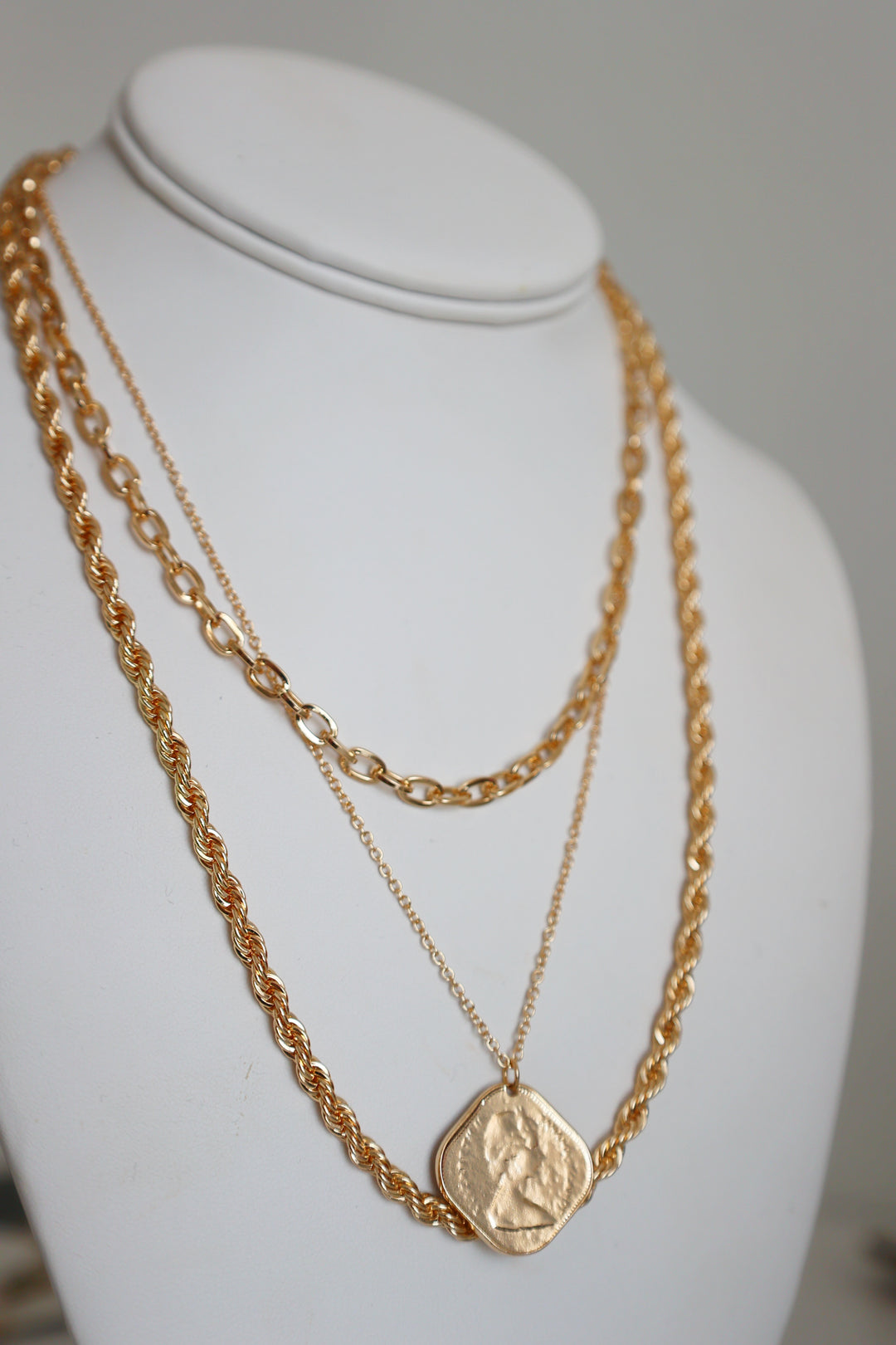 Charlie Coin Layered Necklace
