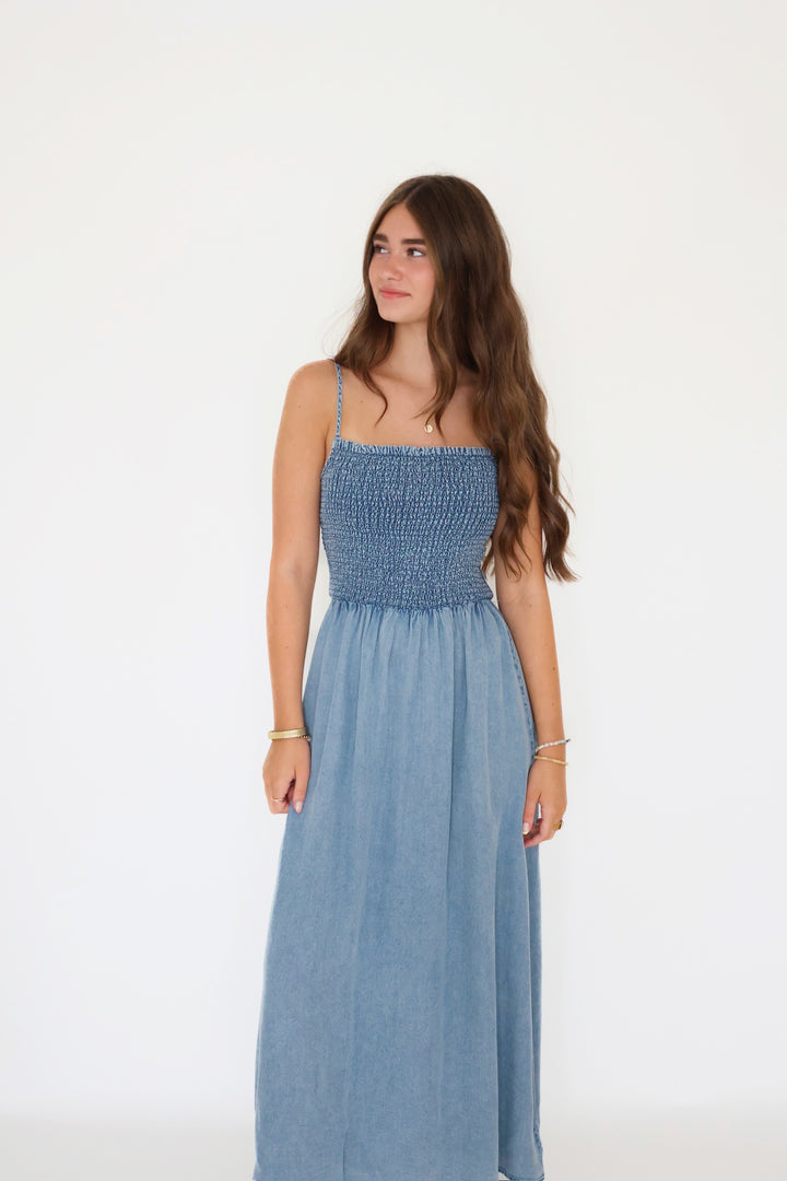Bayside Chambray Midi Dress