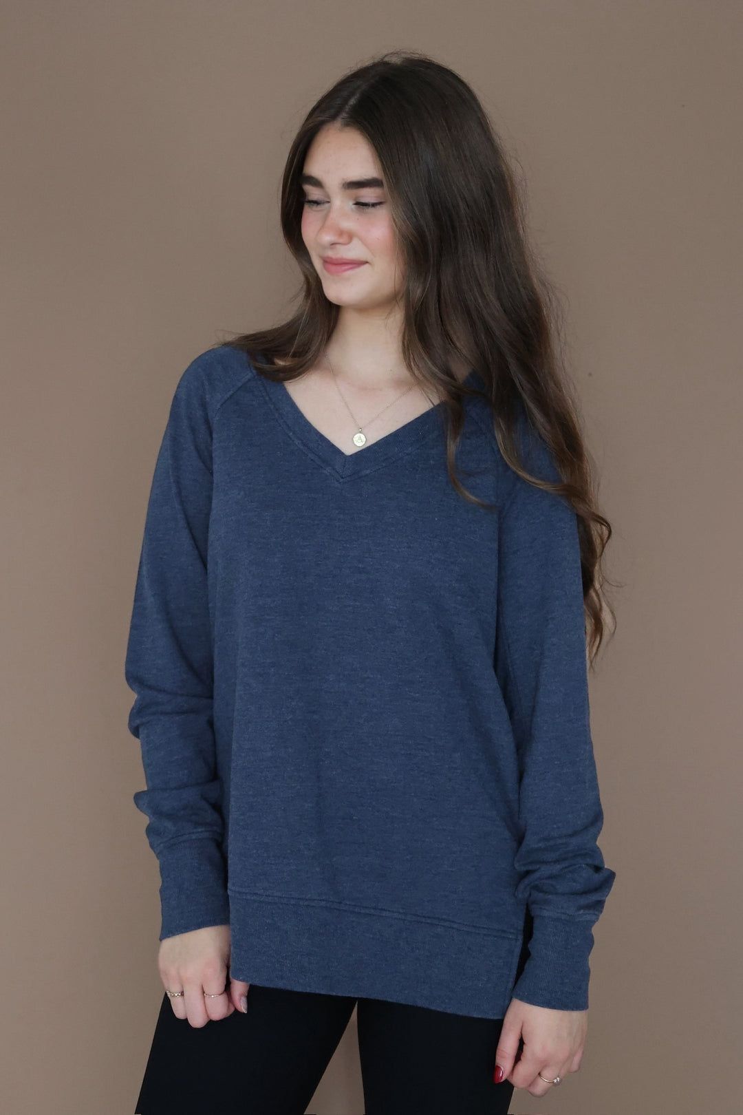 Weekender V Neck- Blue Sapphire