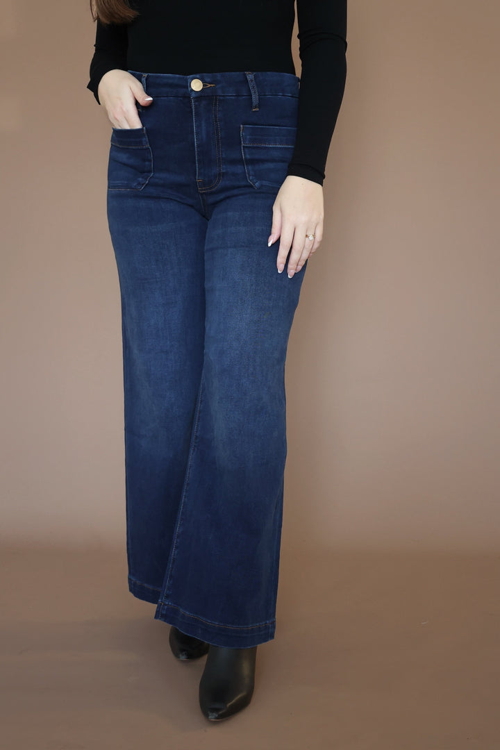 Meg Wide Leg Jeans- Contentment