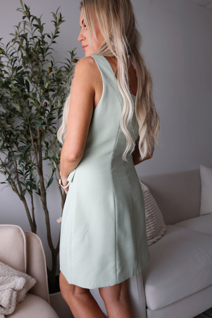 Margot Button Mini Dress (FINAL SALE)