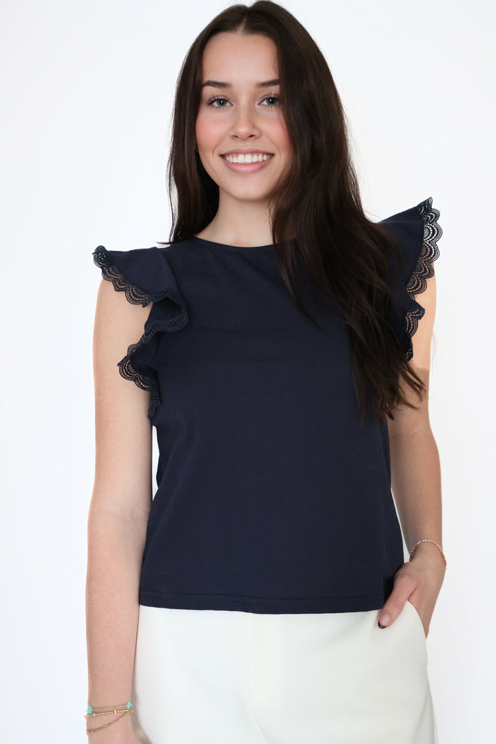 Augusta Lace Tee(final sale)