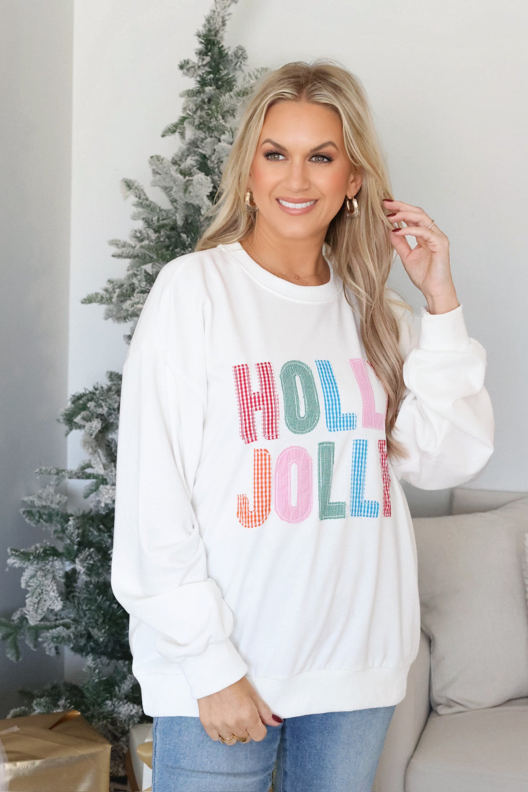 Holly Jolly Patch Sweatshirt