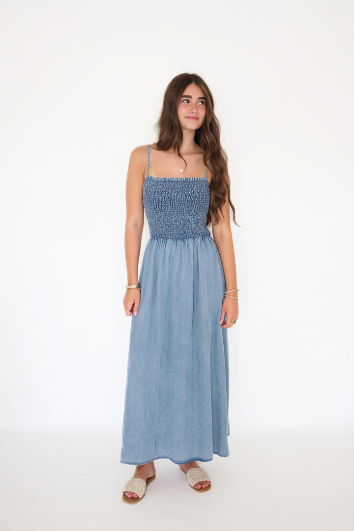 Bayside Chambray Midi Dress