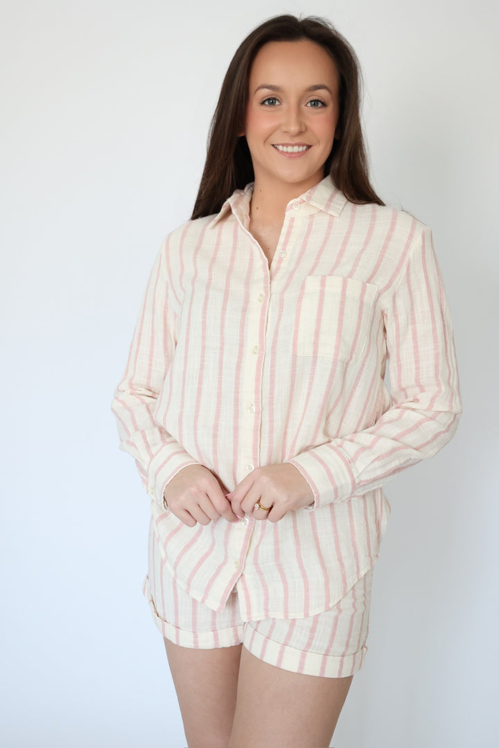 Morning Stripe Short - Bone (FINAL SALE)