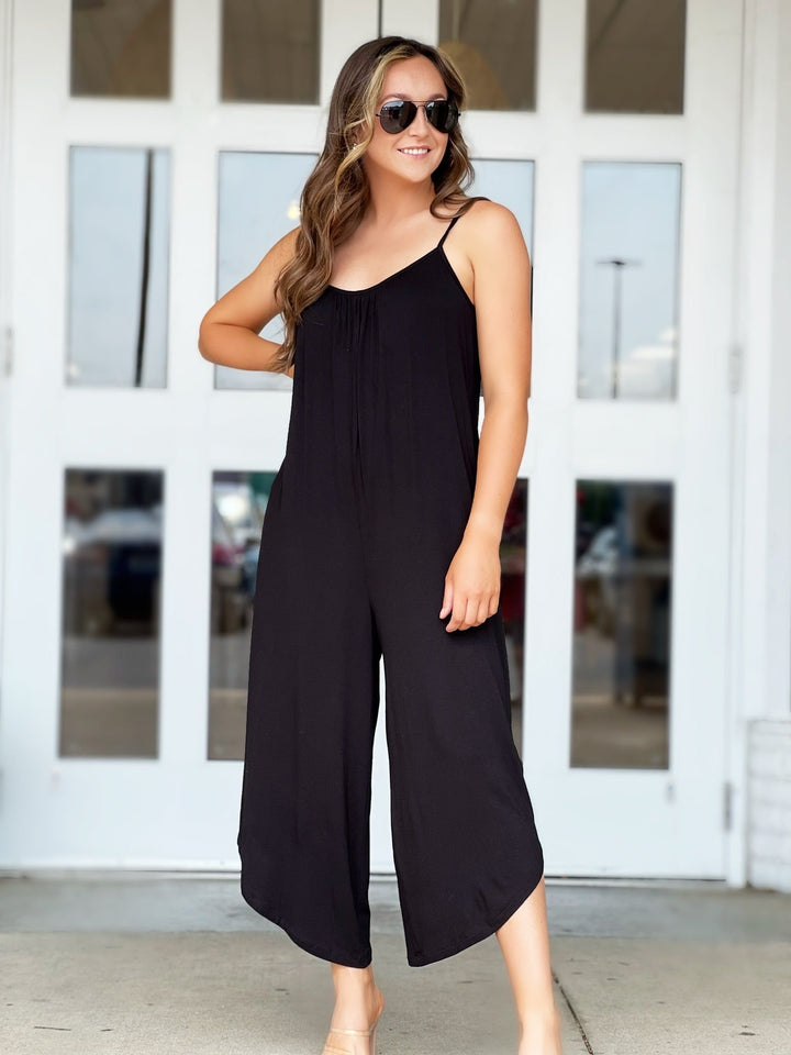The Flared Jumpsuit - Black(final sale)