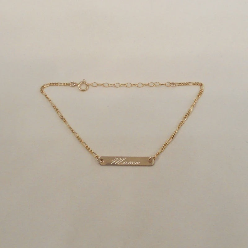 Mama Engraved Bracelet- Gold Filled
