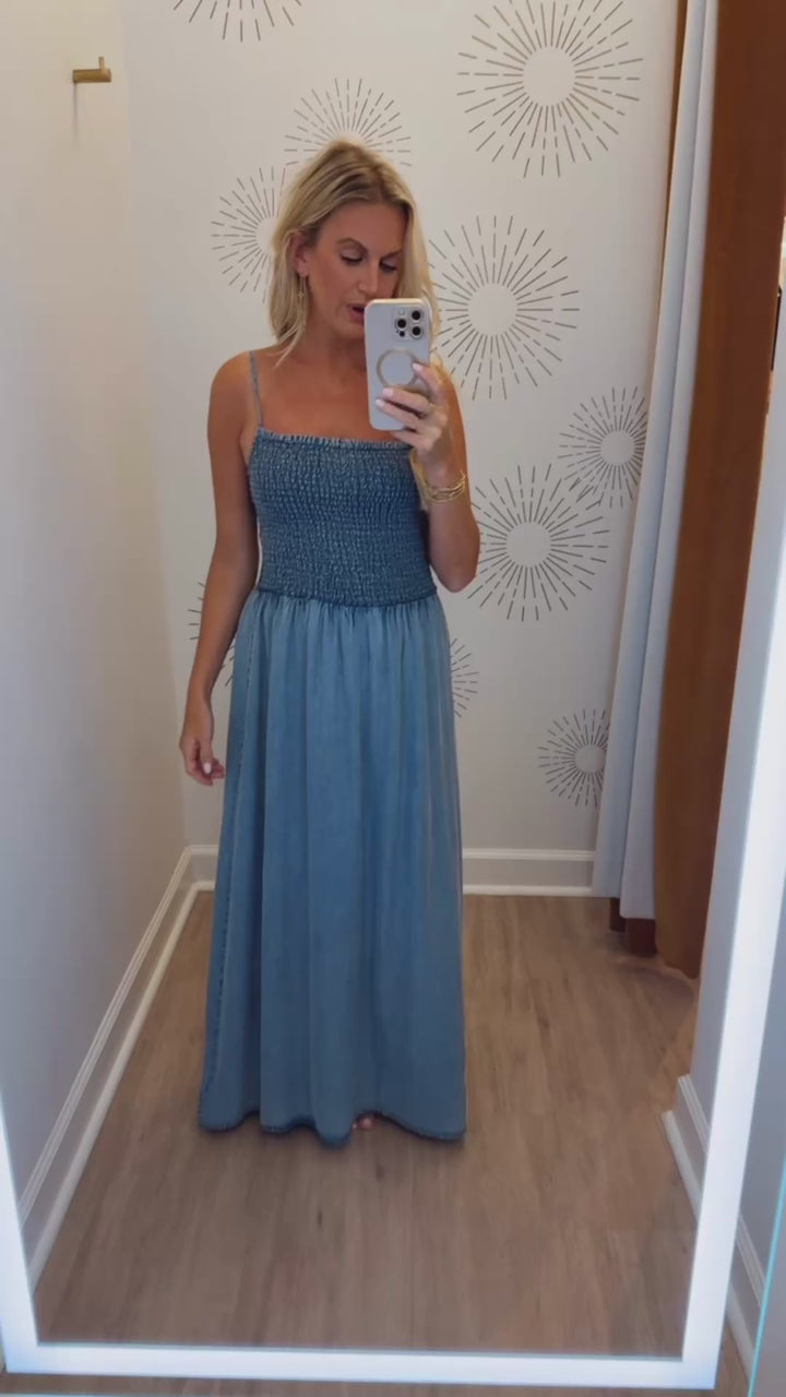 Bayside Chambray Midi Dress