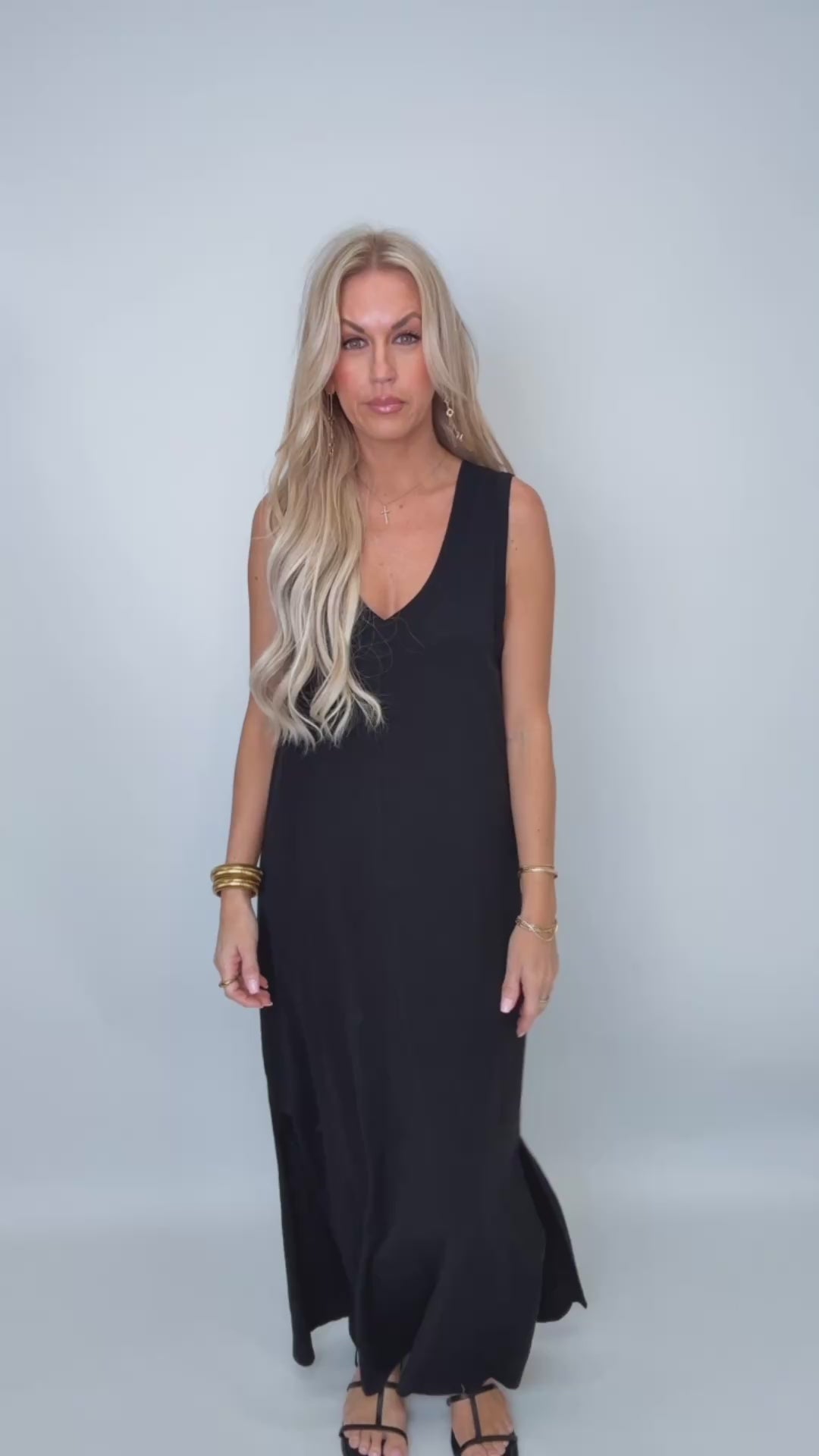 Palisades Midi Dress - Black(final sale)