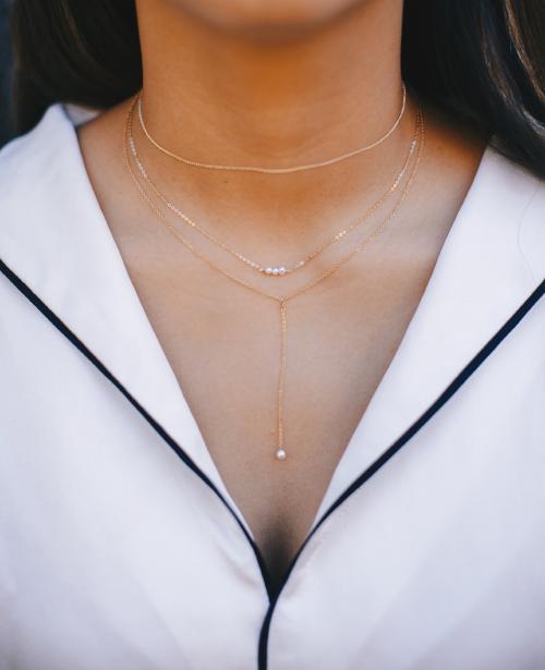 Three Pearl Necklace- Gold Filled
