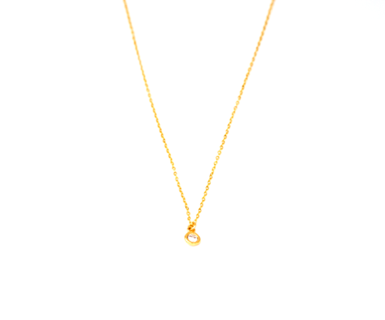 Petite CZ Necklace- Gold Filled