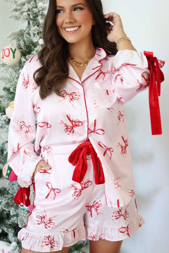 Christmas Morning PJs- Candy Bow