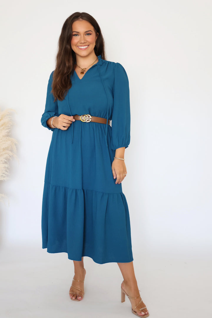 Any Occasion Dress- Teal