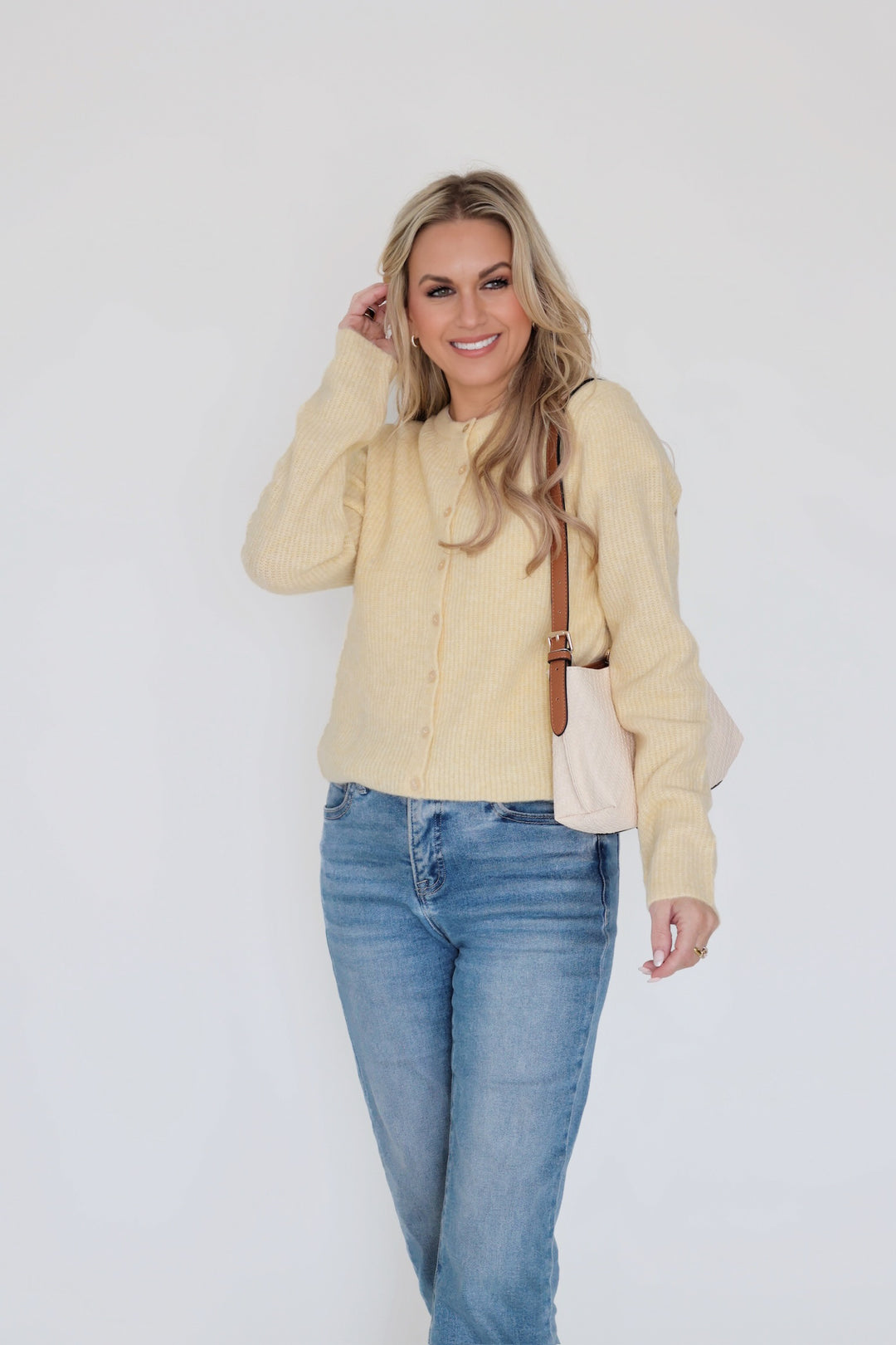 Medina Cardigan- Custard