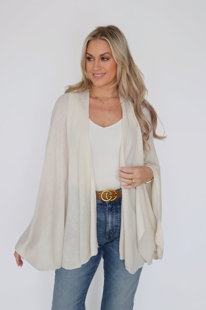Kiara Pull Thru Wrap- Ivory