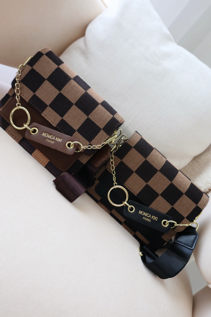 Streetwear Checkered Crossbody Bag