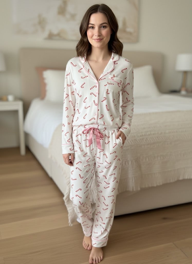Candy Cane Lane PJ Top