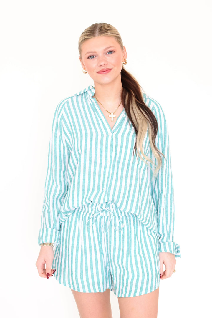 The Perfect Linen Top- La Palma