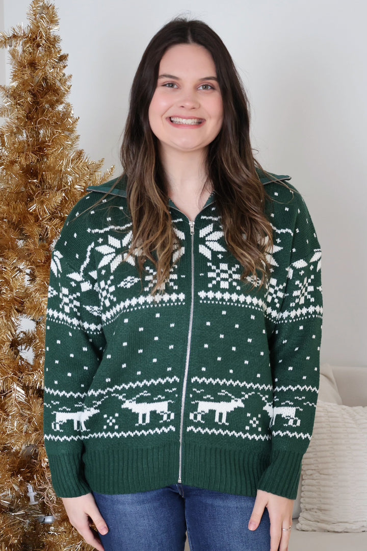 Run Reindeer Cardigan