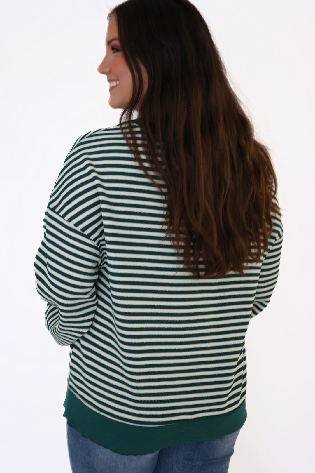 Marlee Stripe Top- Green