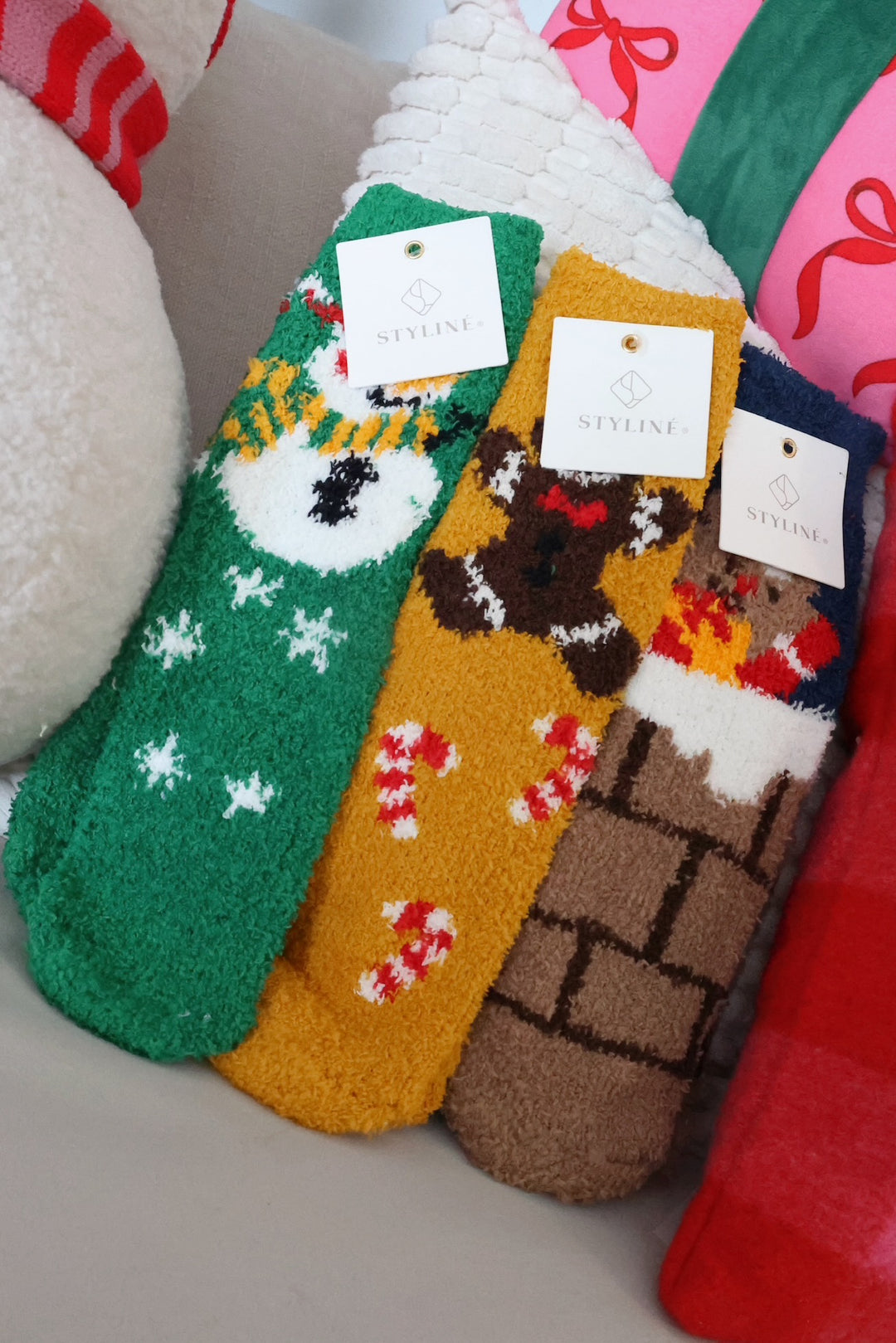 Fuzzy Christmas Socks