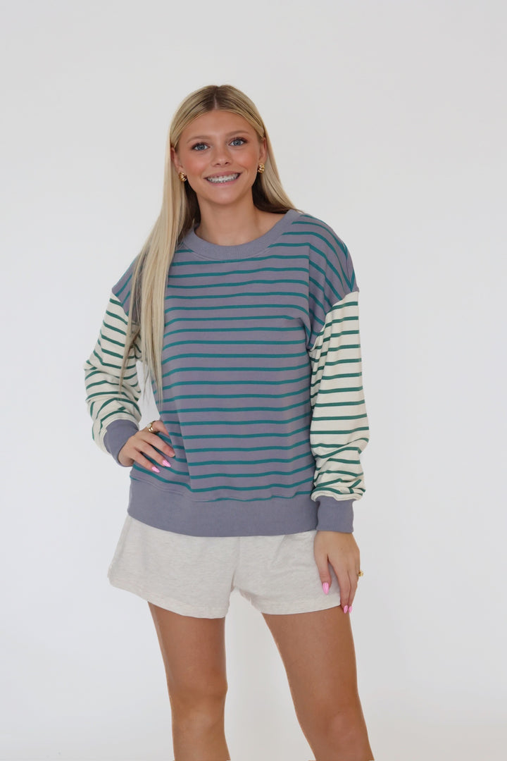 Allie Striped Sweatshirt
