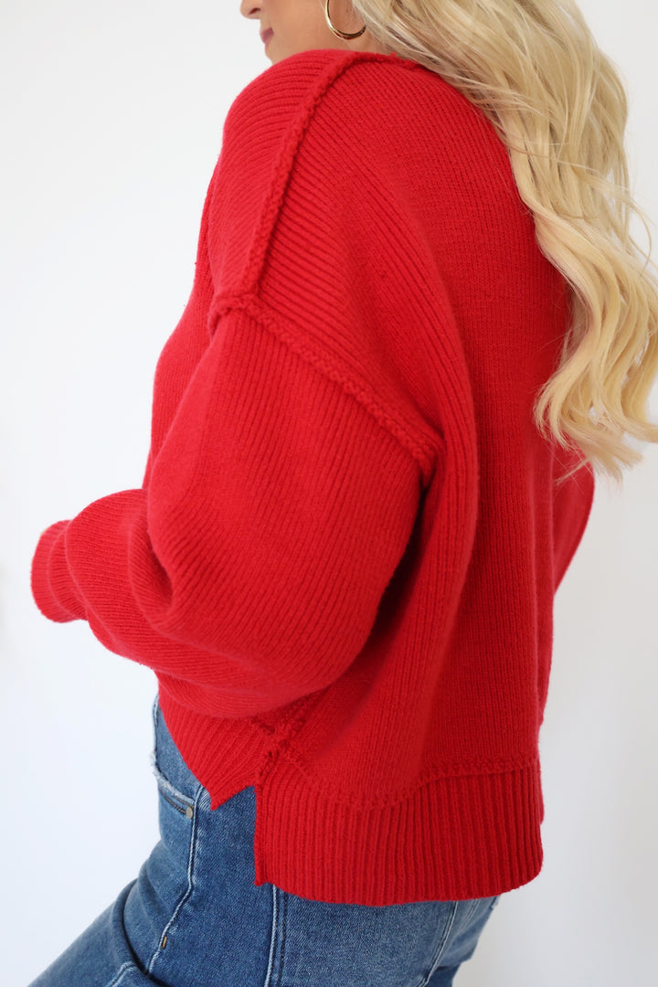 Britt Sweater- Red