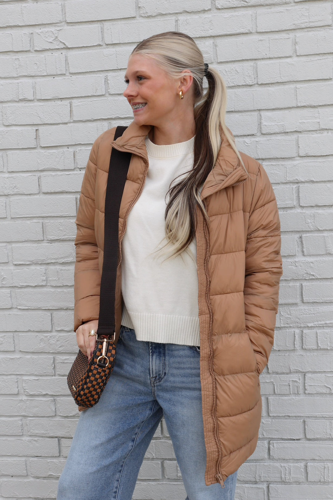 Global Puffer Jacket- Camel