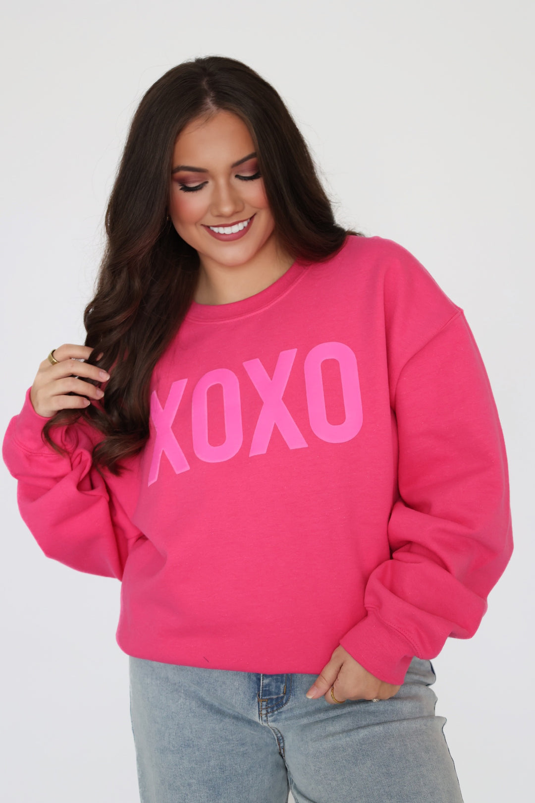 XOXO Pink Puff Sweatshirt