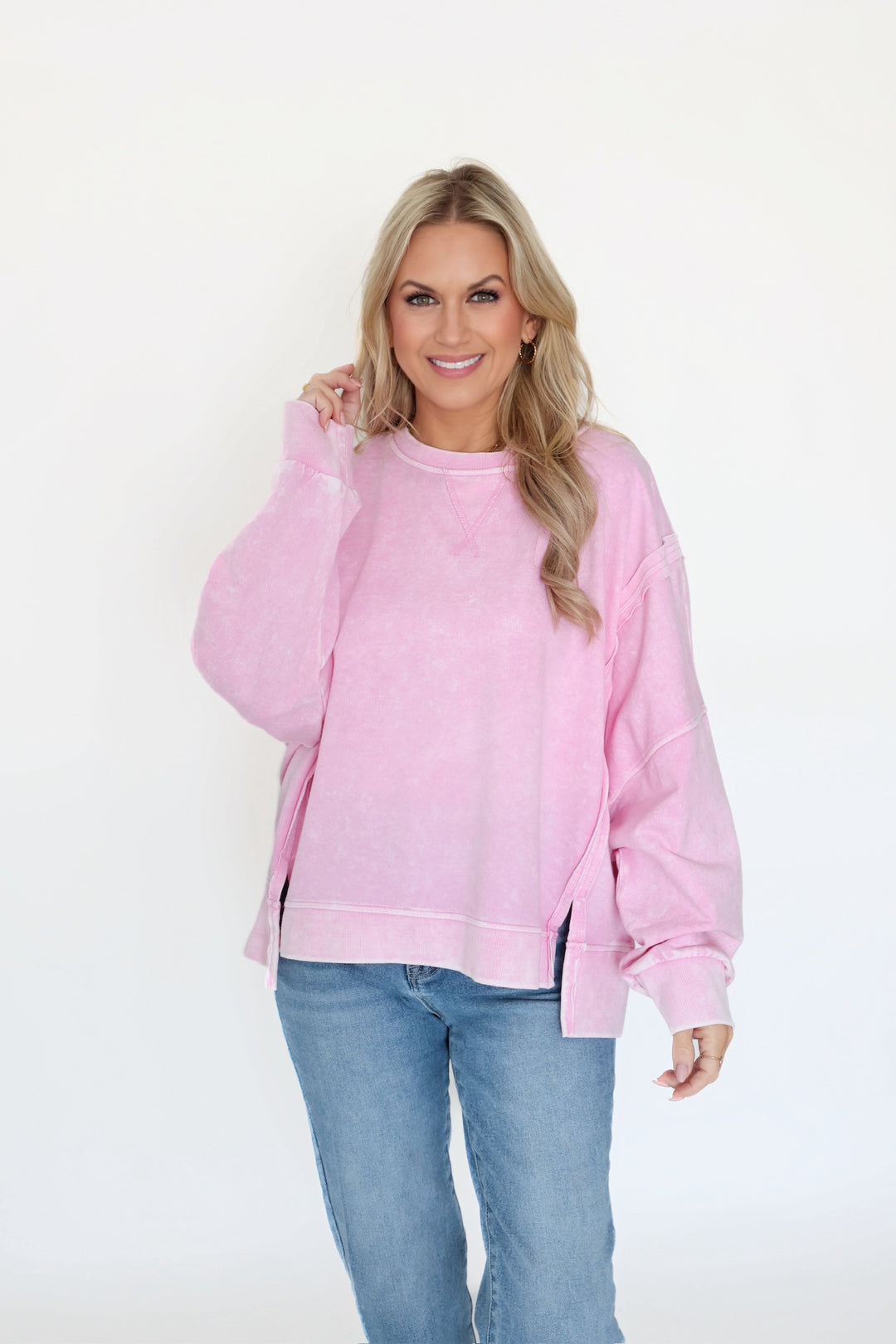 Saturday Sweatshirt- Pink
