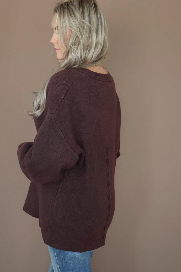 Delphina Lattice Back Sweater