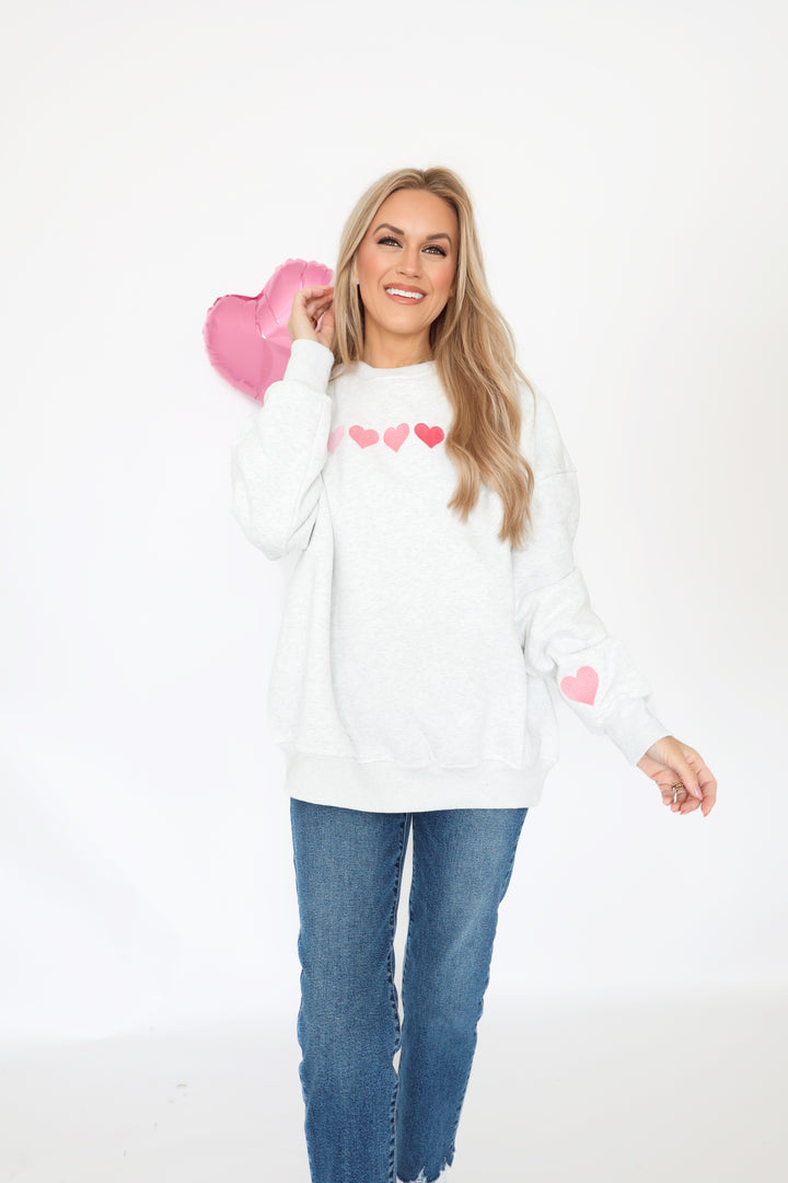 Ombre Hearts Sweatshirt